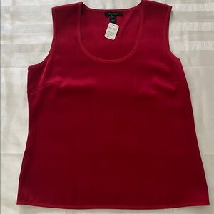 St. John Vibrant Red Tank Top 92% Silk
